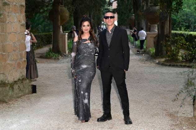 Margherita Vicario und Davide Pavanello bei der 64. Verleihung der Globi d Oro 2024 in der Accademia Tedesca di Roma Villa Massimo. Rom, 03.07.2024