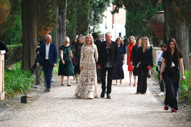 Trudie Styler mit Ehemann Sting bei der 64. Verleihung der Globi d Oro 2024 in der Accademia Tedesca di Roma Villa Massimo. Rom, 03.07.2024