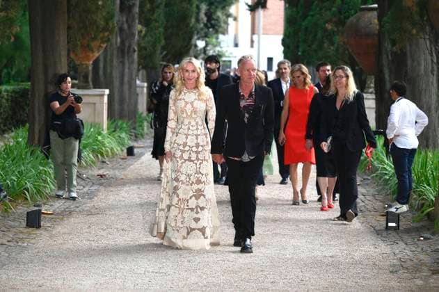 Trudie Styler mit Ehemann Sting bei der 64. Verleihung der Globi d Oro 2024 in der Accademia Tedesca di Roma Villa Massimo. Rom, 03.07.2024