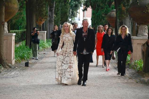 Trudie Styler mit Ehemann Sting bei der 64. Verleihung der Globi d Oro 2024 in der Accademia Tedesca di Roma Villa Massimo. Rom, 03.07.2024