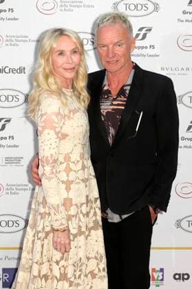 Trudie Styler mit Ehemann Sting bei der 64. Verleihung der Globi d Oro 2024 in der Accademia Tedesca di Roma Villa Massimo. Rom, 03.07.2024