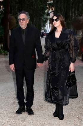 Tim Burton mit Partnerin Monica Bellucci bei der 64. Verleihung der Globi d Oro 2024 in der Accademia Tedesca di Roma Villa Massimo. Rom, 03.07.2024
