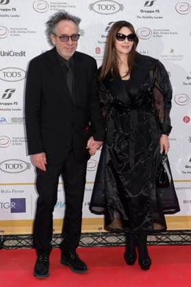 Tim Burton mit Partnerin Monica Bellucci bei der 64. Verleihung der Globi d Oro 2024 in der Accademia Tedesca di Roma Villa Massimo. Rom, 03.07.2024