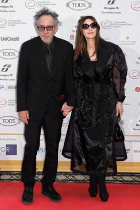 Tim Burton mit Partnerin Monica Bellucci bei der 64. Verleihung der Globi d Oro 2024 in der Accademia Tedesca di Roma Villa Massimo. Rom, 03.07.2024