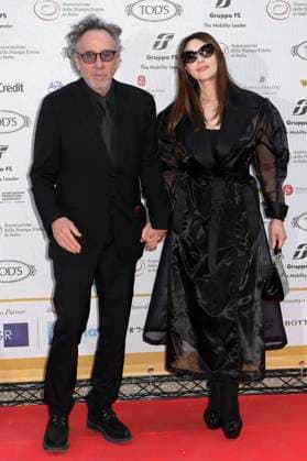 Tim Burton mit Partnerin Monica Bellucci bei der 64. Verleihung der Globi d Oro 2024 in der Accademia Tedesca di Roma Villa Massimo. Rom, 03.07.2024