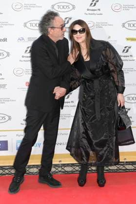Tim Burton mit Partnerin Monica Bellucci bei der 64. Verleihung der Globi d Oro 2024 in der Accademia Tedesca di Roma Villa Massimo. Rom, 03.07.2024