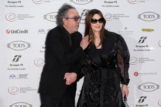 Tim Burton mit Partnerin Monica Bellucci bei der 64. Verleihung der Globi d Oro 2024 in der Accademia Tedesca di Roma Villa Massimo. Rom, 03.07.2024