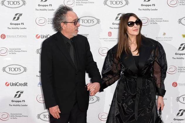 Tim Burton mit Partnerin Monica Bellucci bei der 64. Verleihung der Globi d Oro 2024 in der Accademia Tedesca di Roma Villa Massimo. Rom, 03.07.2024