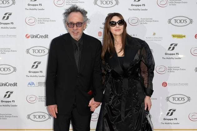Tim Burton mit Partnerin Monica Bellucci bei der 64. Verleihung der Globi d Oro 2024 in der Accademia Tedesca di Roma Villa Massimo. Rom, 03.07.2024