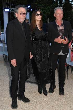 Tim Burton, Monica Bellucci und Sting bei der 64. Verleihung der Globi d Oro 2024 in der Accademia Tedesca di Roma Villa Massimo. Rom, 03.07.2024