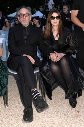 Tim Burton mit Partnerin Monica Bellucci bei der 64. Verleihung der Globi d Oro 2024 in der Accademia Tedesca di Roma Villa Massimo. Rom, 03.07.2024