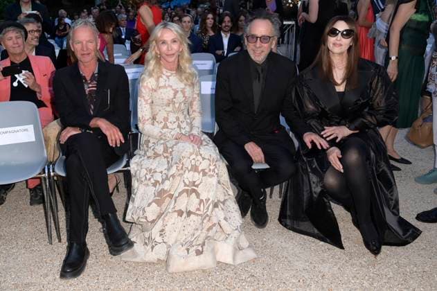 Sting, Trudie Styler, Tim Burton und Monica Bellucci bei der 64. Verleihung der Globi d Oro 2024 in der Accademia Tedesca di Roma Villa Massimo. Rom, 03.07.2024