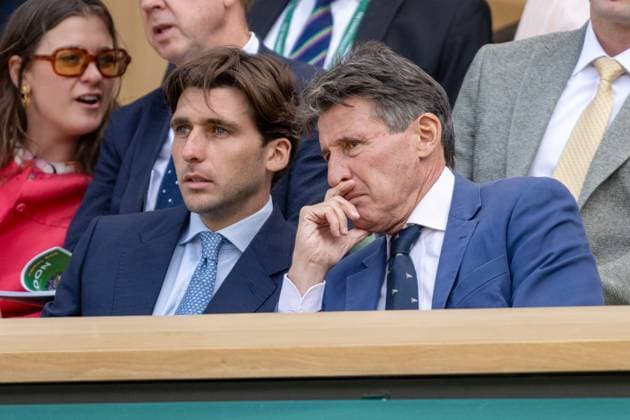 Carole Middleton and Michael Middleton watch tennis from the Royal Box on the fourth day of the Wimbledon tennis championships held at the All England Lawn Tennis & Croquet Club. Featuring: Guest, Lord Sebastian Coe Where: London, London, United Kingdom When: 04 Jul 2024 Credit: Ray Tang Cover Images **STRICTLY EDITORIAL USE ONLY** EDITORIAL USE ONLY. NOT FOR USE BY NEWSPAPERS BASED IN THE UK. Copyright: xx coverimg53920793