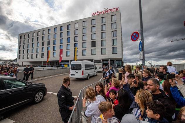 Ankunft der deutschen Fußballnationalmannschaft am Mövenpick Hotel am stuttgarter Flughafen. Copyright: xSimonxAdomatx