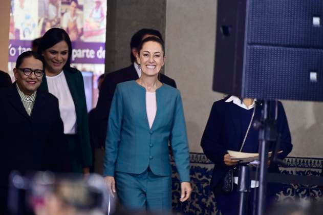 Mexiko, Claudia Sheinbaum Pressekonferenz in Mexiko-Stadt Incoming President of Mexico Claudia Sheinbaum Pardo, attending at the presentation of the third part of her government cabinet at Museo Interactivo de EconomoÂ­a Mexico City Mexico - ZUMAe321 20240704_zia_e321_003 Copyright: xCarlosxTischlerx