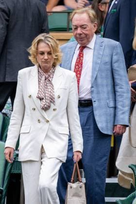 Lord Webber and Lady Webber watch centre court tennis on the fifth day of the Wimbledon tennis championships held at the All England Lawn Tennis & Croquet Club Featuring: Lord Webber, Lady Webber Where: London, United Kingdom When: 05 Jul 2024 Credit: Ray Tang Cover Images **STRICTLY EDITORIAL USE ONLY** EDITORIAL USE ONLY. NOT FOR USE BY NEWSPAPERS BASED IN THE UK. Copyright: xx coverimg53923316