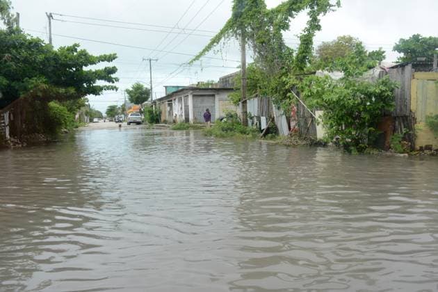 (240706) -- CANCUN, July 6, 2024 -- This photo taken on July 5, 2024 shows a flooded area after the arrival of Hurricane Beryl, in Cancun, Quintana Roo state, Mexico. Over 1 million people in the Caribbean have been affected by Hurricane Beryl, UN humanitarians said Friday. As a category 4 hurricane that has claimed at least 11 lives so far, Beryl left a trail of destruction in Grenada and Saint Vincent and the Grenadines on Monday, then impacting Jamaica on Wednesday. The hurricane is currently affecting Belize and Mexico. (Photo by Xinhua) MEXICO-CANCUN-HURRICANE BERYL AdolfoxJasso 