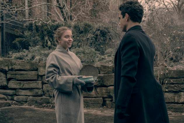 The Handmaid s Tale (Season 2) - filmstill The Handmaid s Tale -- Smart Power - Episode 209 - The Waterfords embark on a diplomatic trip abroad. Serena faces the temptation of life outside Gilead. Luke and Moira grapple with survivorÕs guilt. Offred seeks support from allies. Eden (Sydney Sweeney) and Nick (Max Minghella), shown. The Handmaid s Tale (2017 - ) (Season 2) - - - EDITORIAL USE ONLY Copyright: xGeorgexKraychykx