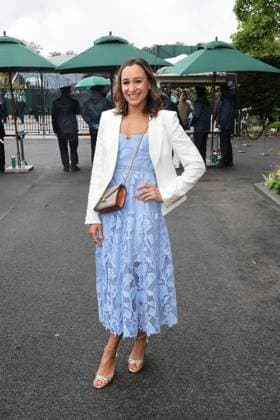 . 06 07 2024. London, United Kingdom. Jessica Ennis-Hill arriving on day six of the Wimbledon Tennis Championships in London.  xStephenxLockx xi-Imagesx IIM-25356-0003