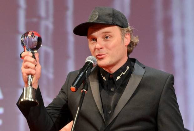 Dutch actor Guido Pollemans receives the award for male actor in the film The Guest and the Fish of the Third Day at the closing awards ceremony of the 58th Karlovy Vary International Film Festival, in Karlovy Vary, Czech Republic, on July 6, 2024. (CTKxPhoto OndrejxHajek) CTKPhotoP2024070605042  CTKPhotoP2024070605042