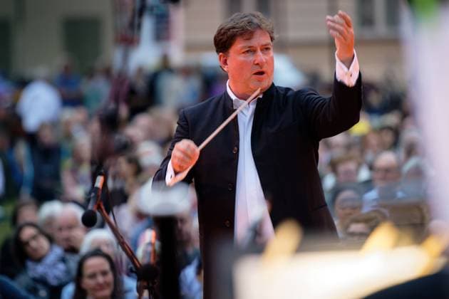 Musik Kunst Kultur Sinfonieorchester Klassik 6.07.2024 Potsdam Landeshauptstadt Brandenburg Klassik am Weberplatz 2024 15 Jahre Sinfonieorchester Collegium musicum Potsdam Künstlerischer Leiter Dr. Knut Andreas Potsdam Brandenurg GER
