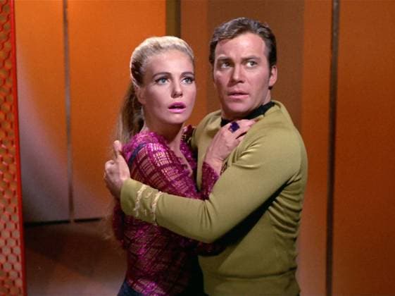 Sharon Acker (April 2, 1935 Ð March 16, 2023) Star Trek (1966) the original series William Shatner as Captail James T Kirk Sharon Acker as Odona 3x16 - The Mark of Gideon Originally Aired: 1969-1-17 EDITORIAL USE ONLY Copyright: xx