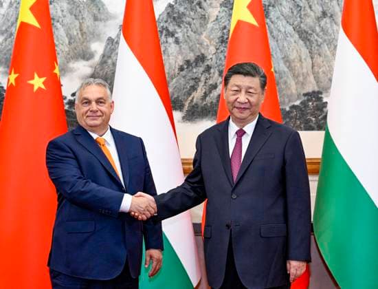 News Themen der Woche KW28 News Bilder des Tages (240708) -- BEIJING, July 8, 2024 -- Chinese President Xi Jinping meets with Hungary s Prime Minister Viktor Orban at the Diaoyutai State Guesthouse in Beijing, capital of China, July 8, 2024. ) CHINA-BEIJING-XI JINPING-HUNGARIAN PM-MEETING (CN) LixXueren 