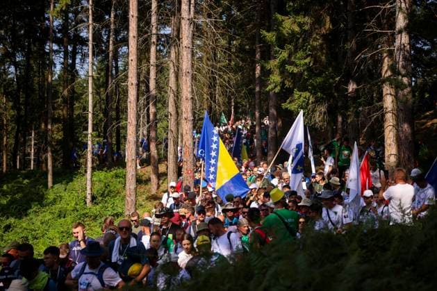Anniversary of the genocide against the Bosniaks of Srebrenica Around 5,000 participants began the three day Peace March along the path of salvation . The march started on July 08, 2024 from Nezuk and it s heading towards Potocari near Srebrenica, Bosnia and Herzegovina. At the head of the column are the survivors from Srebrenica who left from Srebrenica in July 1995. Thousands were killed and only a few managed to reach the free territory in Tuzla or Kladnje. There are a large number of citizens from Bosnia and Herzegovina, but also from other countries in Europe and the world.  ArminxDurgut PIXSELL