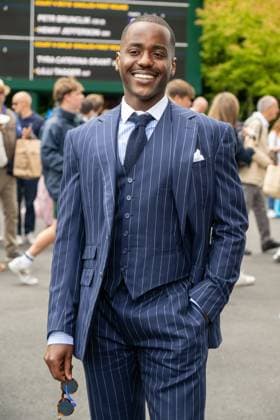 Ncuti Gatwa attends the eighth day of the Wimbledon tennis championships held at the All England Lawn Tennis & Croquet Club. Featuring: Ncuti Gatwa Where: London, London, United Kingdom When: 08 Jul 2024 Credit: Ray Tang Cover Images **STRICTLY EDITORIAL USE ONLY** EDITORIAL USE ONLY. NOT FOR USE BY NEWSPAPERS BASED IN THE UK. Copyright: xx coverimg53932798