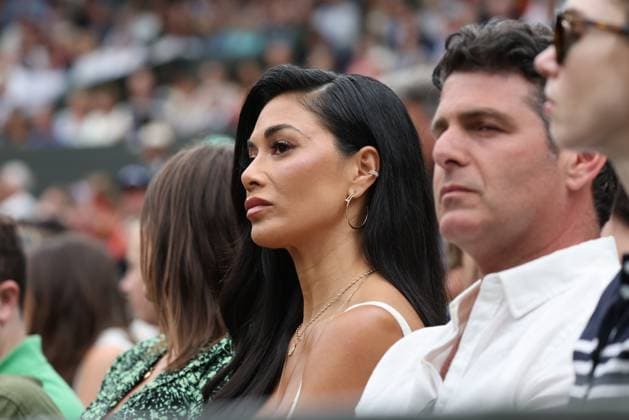 . 08 07 2024. London, United Kingdom. Nicole Scherzinger on day eight of the Wimbledon Tennis Championships in London.  xStephenxLockx xi-Imagesx IIM-25360-0030
