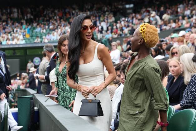 Bilder des Jahres 2024, Entertainment 07 Juli Entertainment Themen der Woche KW28 Entertainment Bilder des Tages . 08 07 2024. London, United Kingdom. Nicole Scherzinger on day eight of the Wimbledon Tennis Championships in London.  xStephenxLockx xi-Imagesx IIM-25360-0031