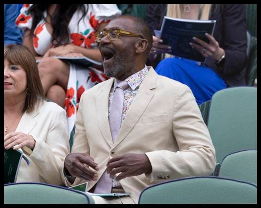 . 08 07 2024. London, United Kingdom. Sir Lenny Henry in the Royal Box on day eight of the Wimbledon Tennis Championships in London.  xStephenxLockx xi-Imagesx IIM-25360-0050