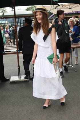 . 10 07 2024. London, United Kingdom. Kiera Knightley arriving on day ten of the Wimbledon Tennis Championships in London.  xStephenxLockx xi-Imagesx IIM-25368-0031