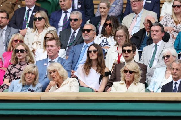 . 10 07 2024. London, United Kingdom. Royal Box including Queen Camilla and Kiera Knightley on day ten of the Wimbledon Tennis Championships in London.  xStephenxLockx xi-Imagesx IIM-25368-0048
