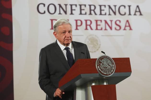 Mexico™s President Andres Manuel Lopez Obrador Briefing Mexico s President Andres Manuel Lopez Obrador, talks about the restoration program for rural heritage damaged by the 2017 earthquake in the states of Morelos, Puebla, Oaxaca, Chiapas and Mexico City, as well as the progress on the trains, during a briefing conference at National Palace. on July 10, 2024 in Mexico City, Mexico. (Photo by Carlos Santiago Eyepix Group) Copyright: xCarlosxSantiago xEyepixxGroupx CS_10072024_125860