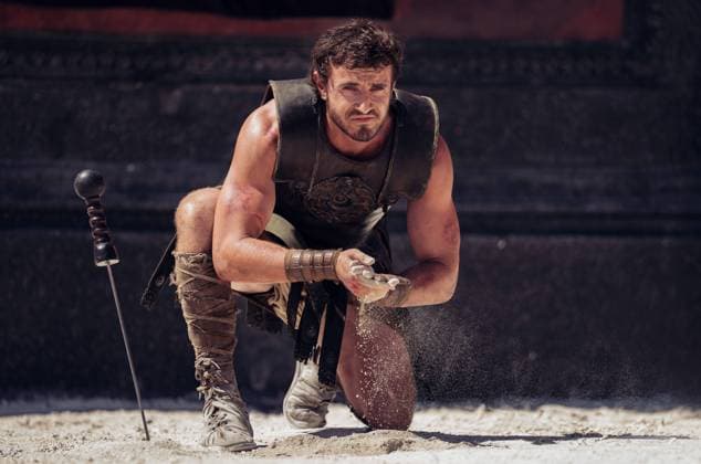RELEASE DATE: November 22, 2024. TITLE: Gladiator II. STUDIO: . DIRECTOR: Ridley Scott. PLOT: After his home is conquered by the tyrannical Emperors who now lead Rome, Lucius is forced to enter the Colosseum and must look to his past to find strength to return the glory of Rome to its people. STARRING: PAUL MESCAL as Lucius. Morocco  - ZUMAl90_ 20240710_shv_l90_862 Copyright: xParamountxPicturesx