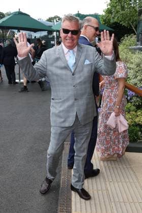 . 11 07 2024. London, United Kingdom. Suggs arriving on day eleven of the Wimbledon Tennis Championships in London.  xStephenxLockx xi-Imagesx IIM-25370-0003