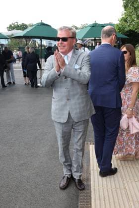 . 11 07 2024. London, United Kingdom. Suggs arriving on day eleven of the Wimbledon Tennis Championships in London.  xStephenxLockx xi-Imagesx IIM-25370-0004