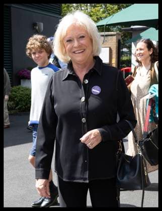 . 11 07 2024. London, United Kingdom. Sue Barker arriving on day eleven of the Wimbledon Tennis Championships in London.  xStephenxLockx xi-Imagesx IIM-25370-0006