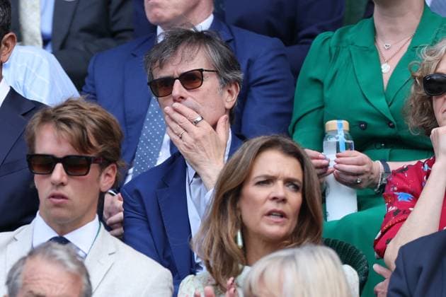. 11 07 2024. London, United Kingdom. Robert Peston in the Royal Box on day eleven of the Wimbledon Tennis Championships in London.  xStephenxLockx xi-Imagesx IIM-25370-0017