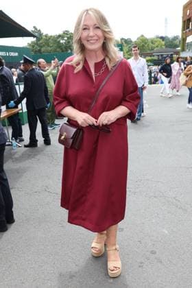 . 12 07 2024. London, United Kingdom. Kirsty Young arriving on day twelve of the Wimbledon Tennis Championships in London.  xStephenxLockx xi-Imagesx IIM-25373-0032