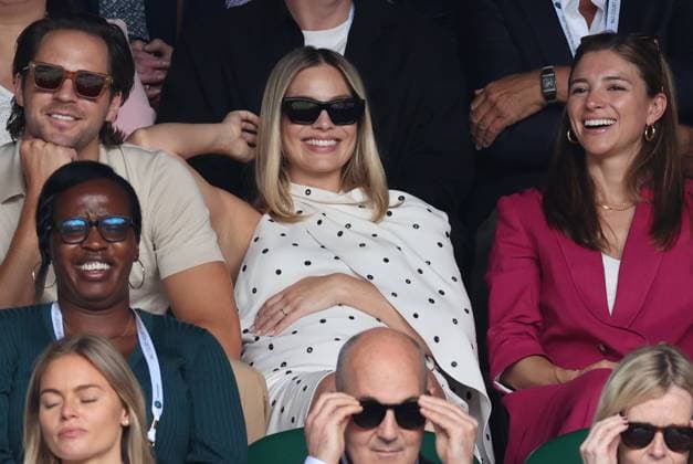. 12 07 2024. London, United Kingdom. Margot Robbie on day twelve of the Wimbledon Tennis Championships in London.  xStephenxLockx xi-Imagesx IIM-25373-0104