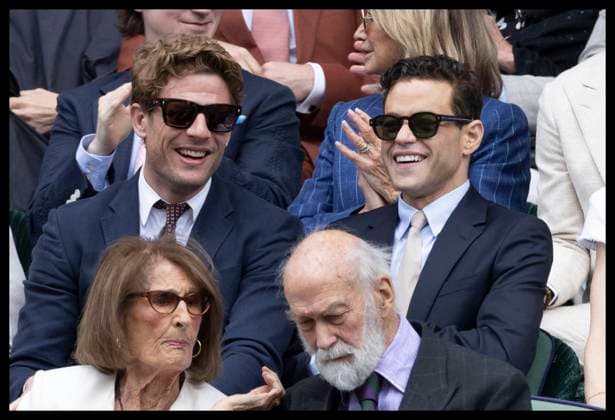 . 12 07 2024. London, United Kingdom. Actors James Norton and Rami Malek in the Royal Box on day twelve of the Wimbledon Tennis Championships in London.  xStephenxLockx xi-Imagesx IIM-25373-0151