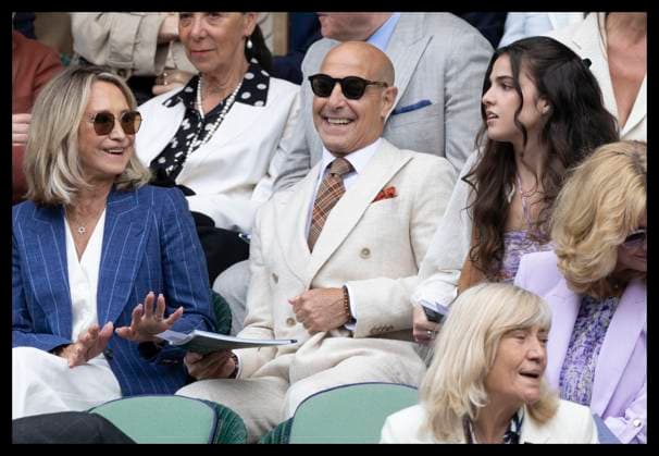 . 12 07 2024. London, United Kingdom. Stanley Tucci in the Royal Box on day twelve of the Wimbledon Tennis Championships in London.  xStephenxLockx xi-Imagesx IIM-25373-0152