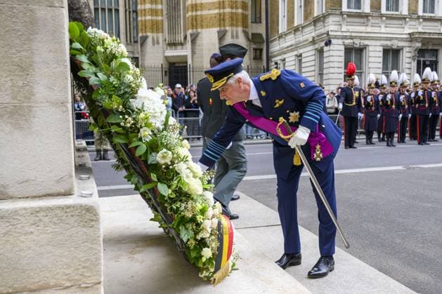 Belgian royals at the Cenotaph Parade, The Cenotaph, Whitehall, London Featuring: King Philippe of Belgium Where: London, United Kingdom When: 13 Jul 2024 Credit: Cover Images EDITORIAL USE ONLY. NOT FOR USE BY NEWSPAPERS BASED IN THE UK. Copyright: xx coverimg53947572