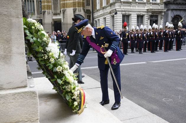 Belgian royals at the Cenotaph Parade, The Cenotaph, Whitehall, London Featuring: King Philippe of Belgium Where: London, United Kingdom When: 13 Jul 2024 Credit: Cover Images EDITORIAL USE ONLY. NOT FOR USE BY NEWSPAPERS BASED IN THE UK. Copyright: xx coverimg53947571