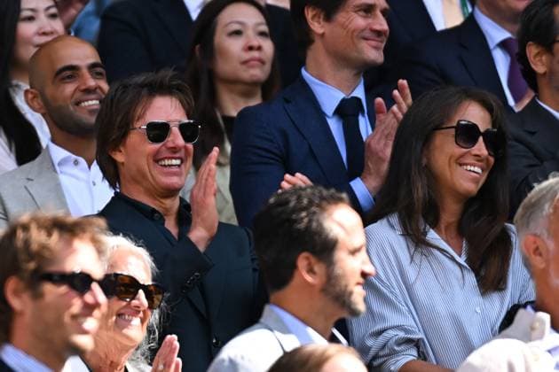 Tom Cruise At Wimbledon - London Actor Tom Cruise attends the women final at the 2024 Wimbledon Championships at the AELTC in London, UK, on July 13, 2024. Photo by Corinne Dubreuil ABACAPRESS.COM London United Kingdom  Copyright: xDubreuilxCorinne ITF ABACAx