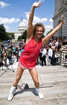 Exercise Guru, Richard Simmons pictured in Washington D.C. to advocate for programs designed to fight obesity in children and adults, July 24, 2008. Copyright: xPatsyxLynch MediaPunchx