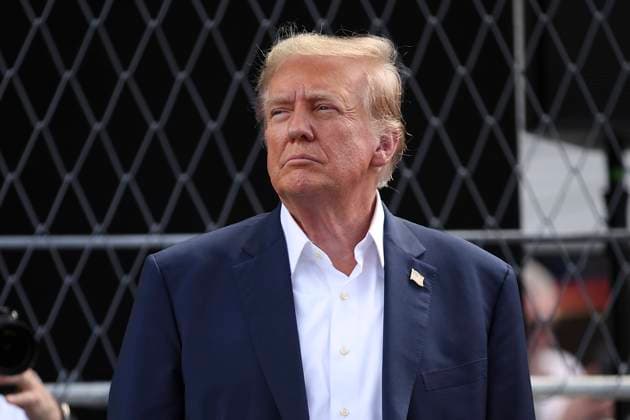 May 5, 2024, Miami, Florida, USA: DONALD TRUMP, 77, former president of the United States of America looks on ahead of the F1 Miami Grand Prix Race. Miami USA - ZUMAa178 20240505_aap_a178_058 Copyright: xJanxKolodziejx