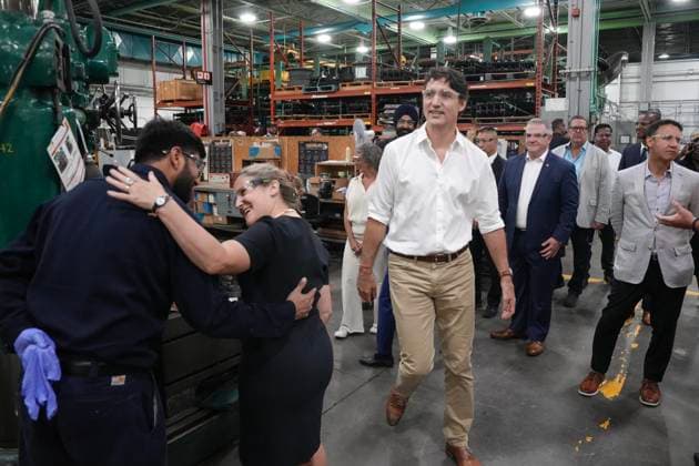 July 17, 2024, Toronto, On, CAN: Prime Minister Justin Trudeau and Deputy Prime Minister and Minister of Finance Chrystia Freeland visit a Toronto Transit Commission yard in Toronto, on Wednesday, July 17, 2024. Toronto CAN  - ZUMAc35_ 20240717_zaf_c35_018 Copyright: xChrisxYoungx
